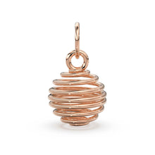 Load image into Gallery viewer, 14k 18k Solid Gold Spiral Round Charm Pendant / Gold Pendant / Spiral Pendant 14x11mm - Jalvi &amp; Co.