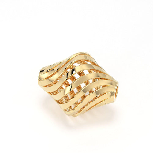 14k 18k Spiral Solid Gold Handmade Designer Twsited Spacer Gold Bead Finding 7,9,12mm - Jalvi & Co.