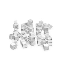 Load image into Gallery viewer, 14k &amp; 18K Solid Gold Square Beads Supported Charm. Gold Charm Findings Part, Bead Cap Part in 14k 18K Gold, Bead Caps Spacers End Cap DIY - Jalvi &amp; Co.
