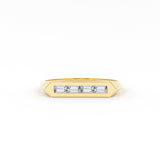 14k Baguette Stackable Ring / Baguette Diamond Ring / Unique Baguette Ring / Baguette Diamond Bar Ring