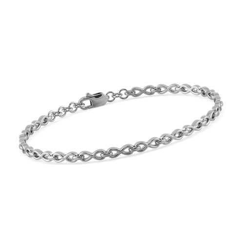 14K Gold Bracelet Eternity 14k Solid White Gold Handmade, Eternity Bracelet, Handmade Bracelet, Gold Bracelet - Jalvi & Co.