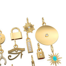 Load image into Gallery viewer, 14K Gold, Diamond and Gemstone Mini Charm Pendants - Jalvi &amp; Co.