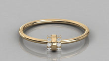 Load image into Gallery viewer, 14k Gold Diamond Wedding Band/ Yellow Gold Micro Pave Diamond Wedding Band/ Thin Diamond Wedding Ring/ Diamond Band - Jalvi &amp; Co.