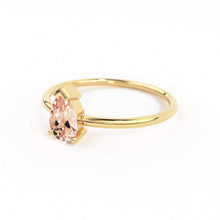 Load image into Gallery viewer, 14K Gold Morganite Ring / Pink Energy Ring / Morganite Ring / Engagement Ring / Dainty Engagement Ring / Morganite Engagement Ring - Jalvi &amp; Co.