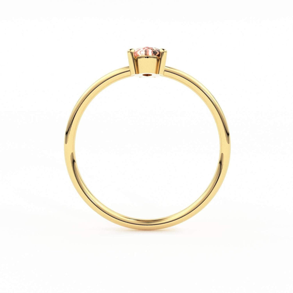 14K Gold Morganite Ring / Pink Energy Ring / Morganite Ring / Engagement Ring / Dainty Engagement Ring / Morganite Engagement Ring - Jalvi & Co.