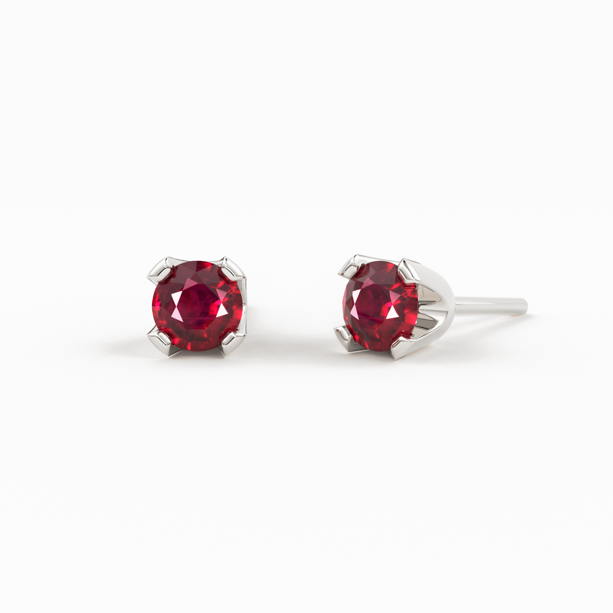 14K Gold Tiny Ruby Studs Ruby Studs Ruby Jewelry Stud Earrings Solid Gold Dainty Earring Dainty Jewelry July Birthstone Red Stone 14Kt