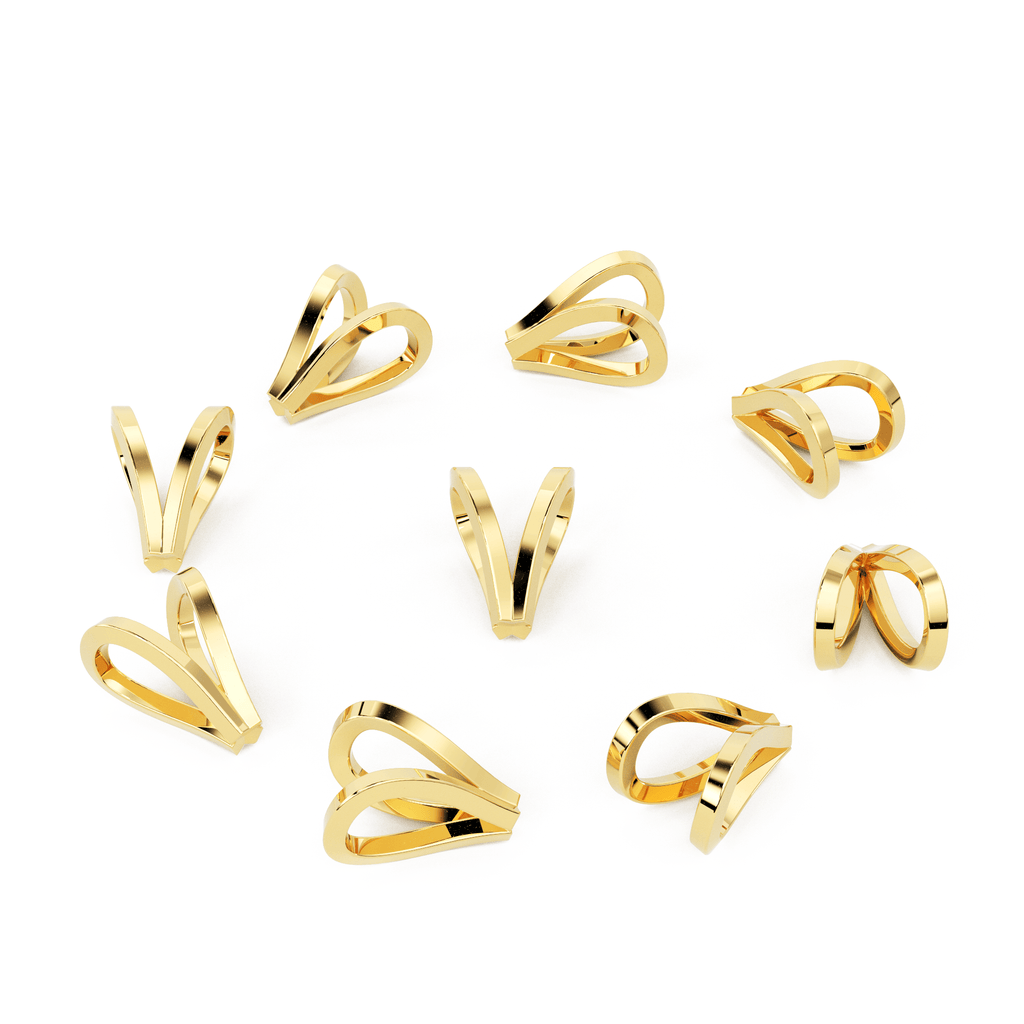 14k Solid Gold 6mm Rabbit Ear Bails - Jalvi & Co.