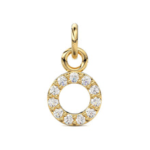 Load image into Gallery viewer, 14k Solid Gold Diamond Round Charm / Petite Dainty Brilliant Diamond Charm / Diamond Pendant / Sale - Jalvi &amp; Co.