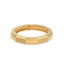 Load image into Gallery viewer, 14k Solid Gold Geometric Designer Ring - Stackable Ring - Rope Inlay Narrow Band - Minimal Jewelry - Jalvi &amp; Co.