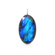 Load image into Gallery viewer, 14k Yellow Gold Eye of the Peacock Labradorite Colette Pendant / Natural Blue Gemstone Handmade Gold Charm / 14k Yellow Gold Jewelry Finding - Jalvi &amp; Co.