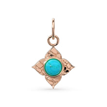 Load image into Gallery viewer, 14k Yellow Solid Gold Fire Australian Opal Charm Pendant Bezel Jewelry Finding / Antique Tribal Style - Jalvi &amp; Co.