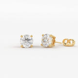 14Kt Gold 0.30 Ct Diamond Earrings/ Diamond Stud Earrings/ Diamond Studs/ Real Diamond Earrings/ 14Kt Solid Gold Studs/ Dainty Diamond Studs