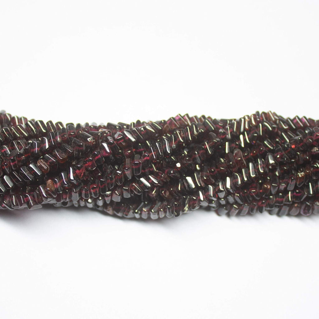 15" Full Strand, Red Garnet Smooth Heishi Shape Gemstone Beads, Garnet Beads, 5mm - Jalvi & Co.