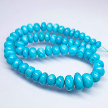 Load image into Gallery viewer, 15 inch, 7-15mm, Turquoise Smooth Rondelle Shape Large Size Beads, Turquoise Bead - Jalvi &amp; Co.