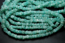 Load image into Gallery viewer, 15 Inch Strand, Finest Quality Natural Amazonite Square Heishi Cut Beads, 5-6mm Size - Jalvi &amp; Co.