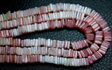 15 Inch Strand, Super Finest-Quality-Natural Pink Opal Square Heishi Cut Beads, 5-6mm Size