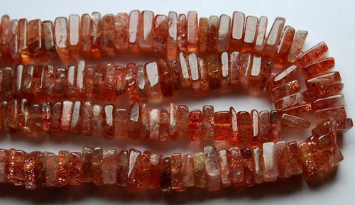 15 Inch Strand, Super Finest-Quality-Sunstone Square Heishi Cut Beads, 5-6mm Size - Jalvi & Co.