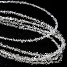 Load image into Gallery viewer, 15 inches, 3-4mm, Clear White Herkimer Diamond Quartz Nuggets Beads Strand, Center Drilled - Jalvi &amp; Co.