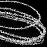15 inches, 3-4mm, Clear White Herkimer Diamond Quartz Nuggets Beads Strand, Center Drilled