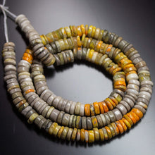 Load image into Gallery viewer, 15 Inches Strand, Natural Bumblebee Jasper Smooth Heishi Wheel Round Gemstone Beads, 5-5.5mm Size - Jalvi &amp; Co.