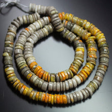Load image into Gallery viewer, 15 Inches Strand, Natural Bumblebee Jasper Smooth Heishi Wheel Round Gemstone Beads, 5-5.5mm Size - Jalvi &amp; Co.