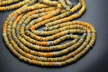 Load image into Gallery viewer, 15 Inches Strand, Natural Bumblebee Jasper Smooth Heishi Wheel Round Gemstone Beads, 5-5.5mm Size - Jalvi &amp; Co.