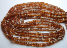 Load image into Gallery viewer, 15 Inches Strand, Natural Hessonite Garnet Smooth Square Heishi Cut Beads,Size 4-4.5mm - Jalvi &amp; Co.