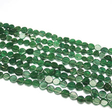 Load image into Gallery viewer, 15 Strand Natural Green Jade Smooth Coin Beads 8mm 8.5mm 14inches - Jalvi &amp; Co.
