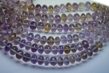 Load image into Gallery viewer, 16 Inch Strand, 368 Carats,Very Rare, Natural Ametrine Micro Faceted Rondelles, 9.5-14mm - Jalvi &amp; Co.