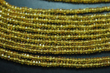 Load image into Gallery viewer, 16 Inch Strand, Finest Quality, Natural Yellow Sapphire Micro Faceted Rondelles Beads 2.75-3mm Aprx - Jalvi &amp; Co.