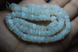 16 Inch Strand, Super Finest-Quality-Aaa Blue Fire Moonstone Heishi Cut Square Beads, 4-5mm Size