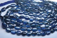 Load image into Gallery viewer, 16 Inch Strand Superb-Finest Quality Blue Kyanite Smooth Oval Nuggets , 8-6mm Size - Jalvi &amp; Co.