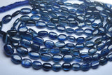 16 Inch Strand Superb-Finest Quality Blue Kyanite Smooth Oval Nuggets , 8-6mm Size