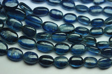 Load image into Gallery viewer, 16 Inch Strand Superb-Finest Quality Blue Kyanite Smooth Oval Nuggets , 8-6mm Size - Jalvi &amp; Co.