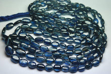 Load image into Gallery viewer, 16 Inch Strand Superb-Finest Quality Blue Kyanite Smooth Oval Nuggets , 8-6mm Size - Jalvi &amp; Co.