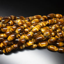 Load image into Gallery viewer, 16 inches, 15-17mm, Tiger&#39;s Eye Plain Puff Marquise Barrel Loose Gemstone Beads, Tiger&#39;s Eye Beads - Jalvi &amp; Co.