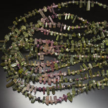 Load image into Gallery viewer, 16 inches, 4-10mm, Natural Watermelon Tourmaline Rough Tube Pencil Drops - Jalvi &amp; Co.