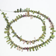 Load image into Gallery viewer, 16 inches, 4-10mm, Natural Watermelon Tourmaline Rough Tube Pencil Drops - Jalvi &amp; Co.