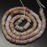 16 inches, 5.5mm, Natural Pink Opal Smooth Polished Heishi Round Wheel Loose Beads