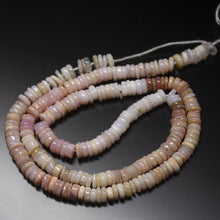 Load image into Gallery viewer, 16 inches, 5.5mm, Natural Pink Opal Smooth Polished Heishi Round Wheel Loose Beads - Jalvi &amp; Co.