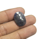 16cts Natural Untreated Unheated Blue Sapphire Rose Cut Oval Flat Back Gemstone 21x15x5mm