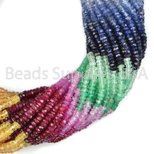 Load image into Gallery viewer, 17&quot; Full Strand, Multi Precious (Ruby, Emerald, Sapphire) Faceted Rondelle Shape Gemstone Beads, Multi Precious Beads, 2.25-3.25mm - Jalvi &amp; Co.