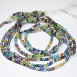 17 inch, 3-3.5mm, Natural Multi Gemstone Faceted Rondelle Gemstone Beads, Multi Gemstone Beads