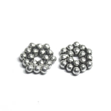 Load image into Gallery viewer, 18 Hexagon Spacer Bead Antique Silver Tone Dot Beads - Jalvi &amp; Co.