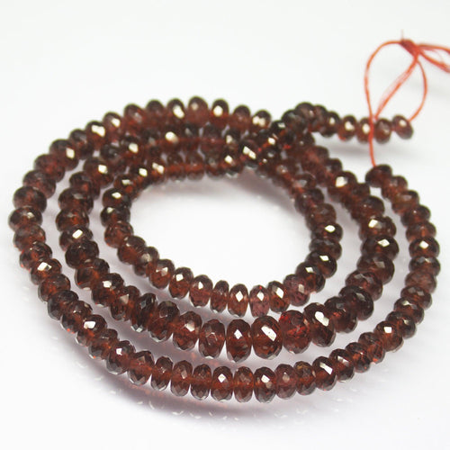 18 inch, 5mm 7mm, Top Quality Red Labradorite Faceted Rondelle Beads, Labradorite Beads - Jalvi & Co.