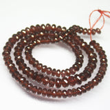 18 inch, 5mm 7mm, Top Quality Red Labradorite Faceted Rondelle Beads, Labradorite Beads