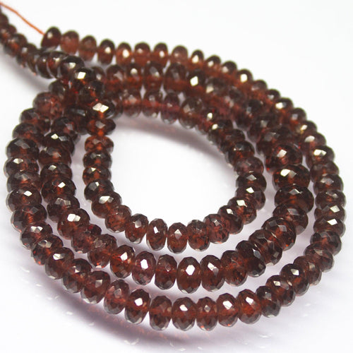 18 inch, 5mm 7mm, Top Quality Red Labradorite Faceted Rondelle Beads, Labradorite Beads - Jalvi & Co.