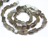 18 Inches, 6-13mm, Natural Flash Grey Moonstone Faceted Step Cut Tumble Beads Strand