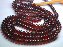 Load image into Gallery viewer, 18 Inches Strands, Super Aaa Quality,Large Orange Hessonite Garnet Smooth Rondelles, 6.5-9mm - Jalvi &amp; Co.