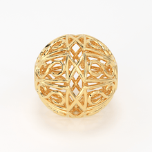 Load image into Gallery viewer, 18k Solid Gold Designer Fancy Round Spacer Bead Finding 6mm 8mm 10mm - Jalvi &amp; Co.